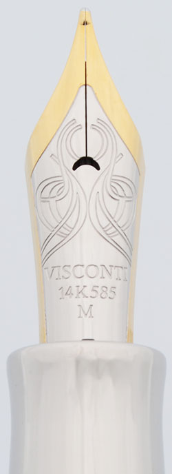 Visconti Wall Street Fountain Pen (2009) - Blue Pearl Celluloid w
